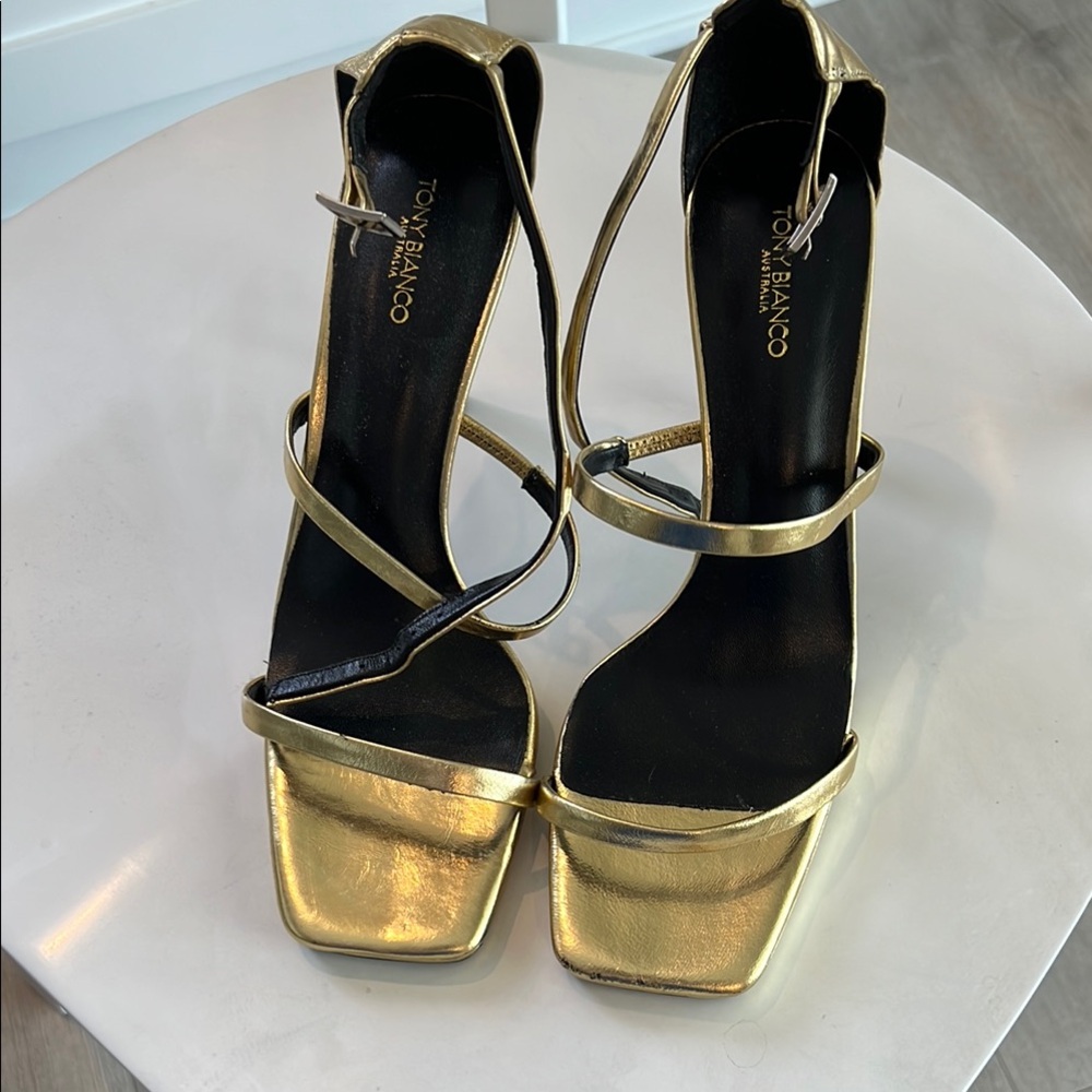Tony Bianco Gold Strappy Women's Heels